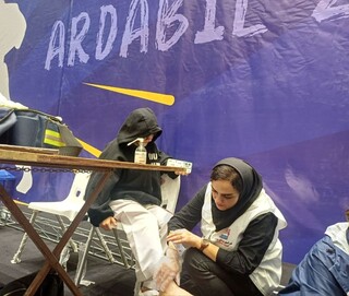 پوشش پزشکی مسابقات قهرمانی کشور کاراته در اردبیل