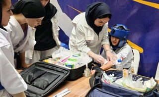 پوشش پزشکی مسابقات قهرمانی کشور کاراته در اردبیل