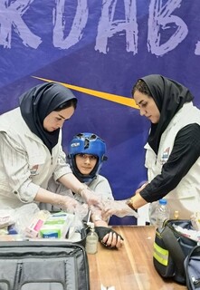 پوشش پزشکی مسابقات قهرمانی کشور کاراته در اردبیل