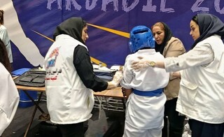 پوشش پزشکی مسابقات قهرمانی کشور کاراته در اردبیل