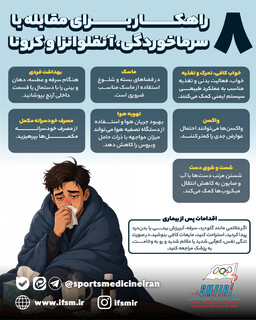اینفوگرافیک اختصاصی/۸ راهکار مقابله با سرماخوردگی، آنفلوانزا و کرونا