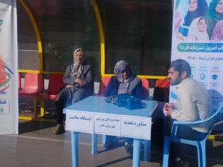 برگزاری ایستگاه تندرستی و گلباران گلزارشهدا توسط هیأت پزشکی شهرستان بافت