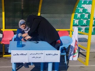 برگزاری ایستگاه تندرستی و گلباران گلزارشهدا توسط هیأت پزشکی شهرستان بافت