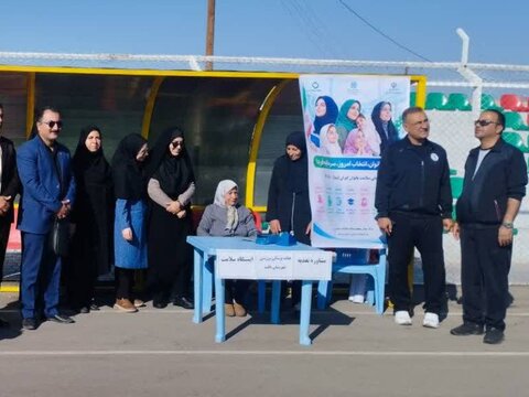 برگزاری ایستگاه تندرستی و گلباران گلزارشهدا توسط هیأت پزشکی شهرستان بافت