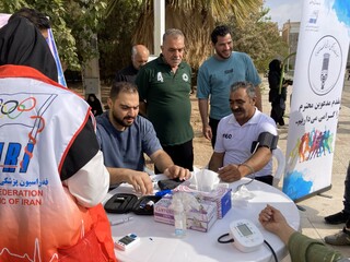 سومین روز پویش ایستگاه رایگان تندرستی در یزد