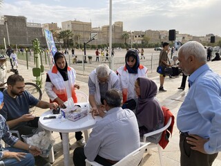 سومین روز پویش ایستگاه رایگان تندرستی در یزد