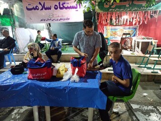 گزارش تصویری: برپایی ایستگاه سلامت هیات پزشکی ورزشی استان در میدان امام خمینی (ره) بوشهر