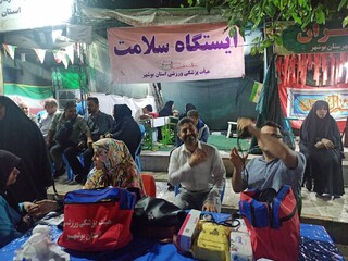 گزارش تصویری: برپایی ایستگاه سلامت هیات پزشکی ورزشی استان در میدان امام خمینی (ره) بوشهر