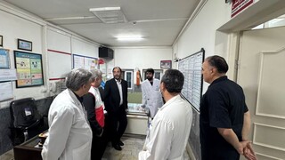 دیدار رئیس هیأت پزشکی ورزشی و اعضای هیات با جانبازان و بیماران بیمارستان ایثار به مناسبت هفته تربیت بدنی و ورزش