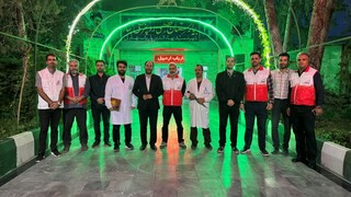 دیدار رئیس هیأت پزشکی ورزشی و اعضای هیات با جانبازان و بیماران بیمارستان ایثار به مناسبت هفته تربیت بدنی و ورزش