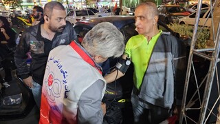گزارش تصویری پوشش پزشکی گسترده اجتماع «ورزش، جان‌فدای ایران» در میدان انقلاب